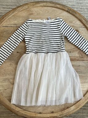 “Petit Bateau” Breton Stripe Tulle Dress | French Parisian Balletcore Size 6